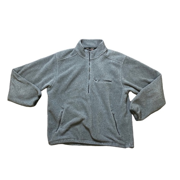 LL Bean 1/4 Zip Pullover Fleece Sweater with Pockets - Picture 1 of 9